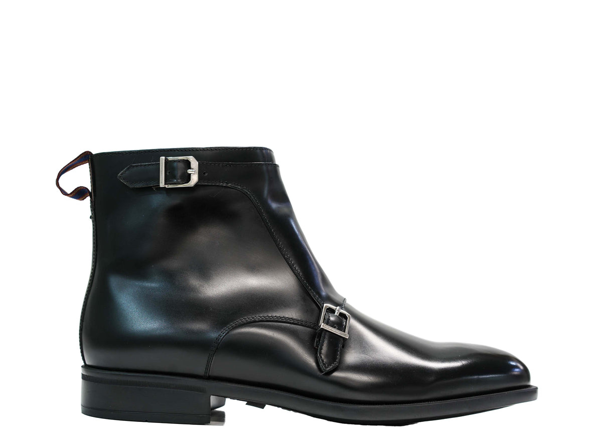 Moreschi Men's Black Leather Buckle Boot 44208 30% OFF – Luisa