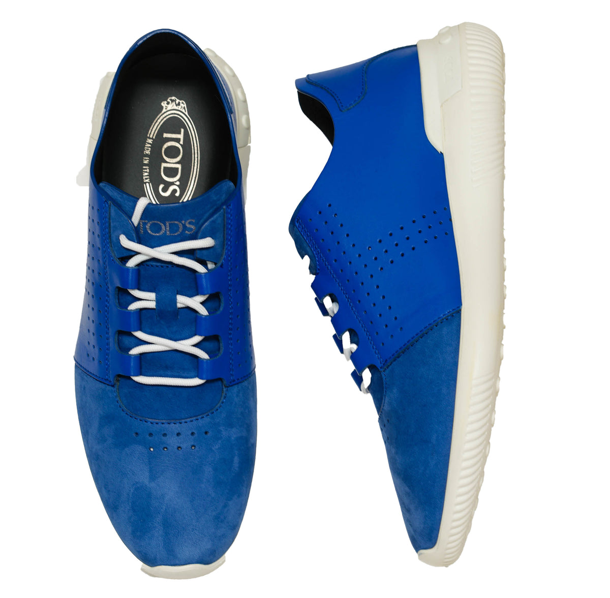 Tod's Men's Blue Leather Sneaker M91B0Y1808 Luisa Boutique