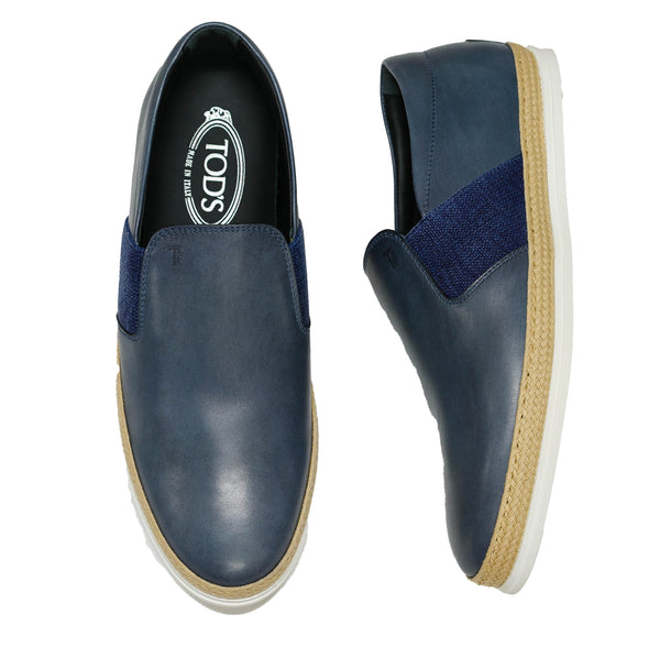 Tod's Men's Blue Rafia Slip On M0TV0V530 40% off