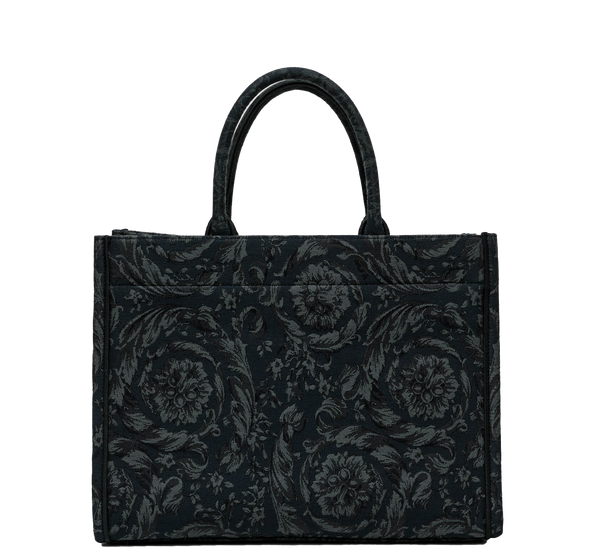 Versace Black & Gold Large Embroidery Jacquard Barocco Tote Bag 1011562 30% OFF