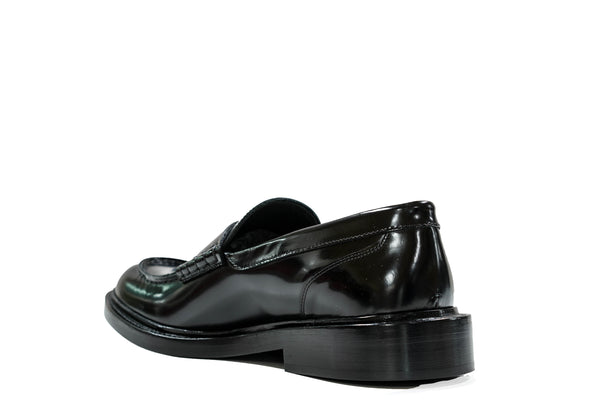 Versace Men's Black & Gold Leather Loafer 1006169   55% OFF