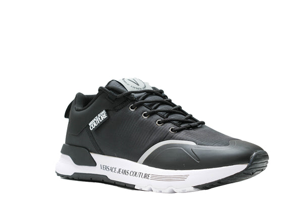 Versace Jeans Men's Black & White Logo Sneaker 74YA3SA2 30% OFF