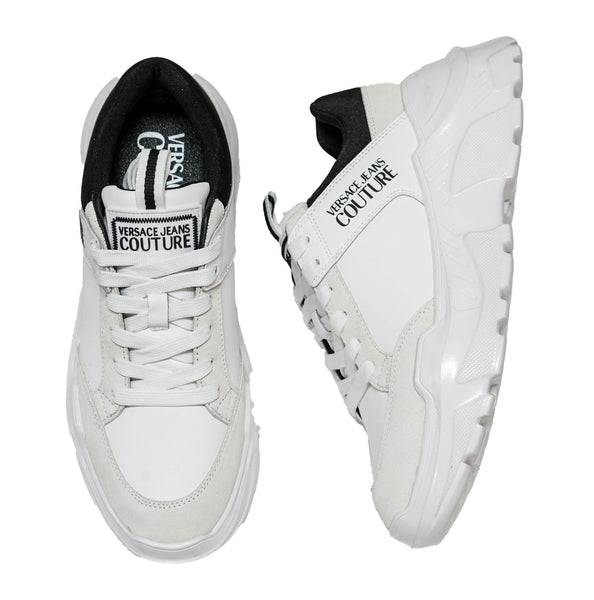 Versace Jeans Men's White Speedtrack Sneaker 74YA3SC2