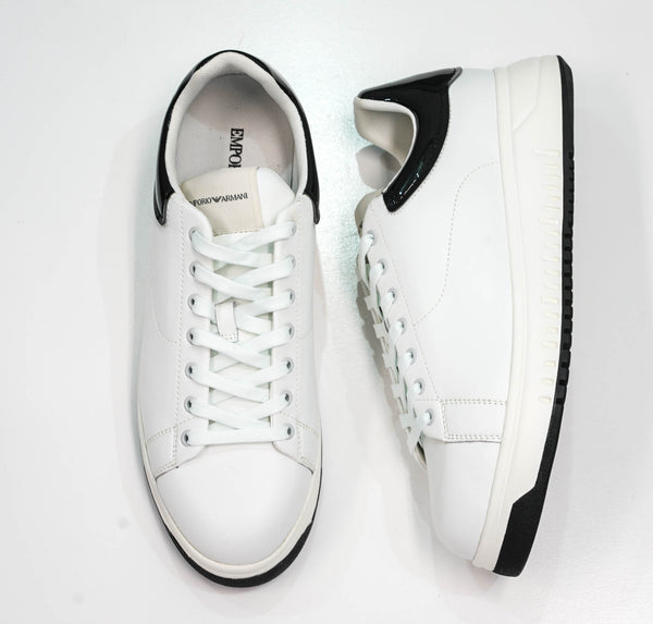Emporio Armani Men's White & Black Sneakers X4X264 25% off