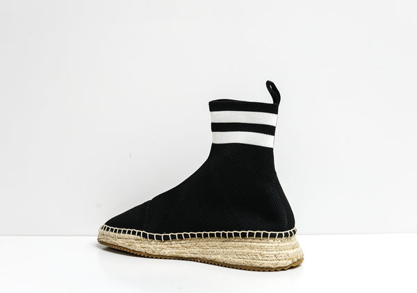 Alexander Wang Women's Black & White Knit Boot Dylan 33048E