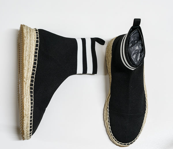Alexander Wang Women's Black & White Knit Boot Dylan 33048E