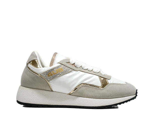 Cesare Paciotti 4US Women’s Gold Nylon Sneaker BB7022 40% off