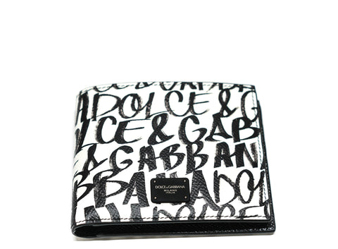 Dolce & Gabbana Men's Leather Graffiti Wallet BP2463