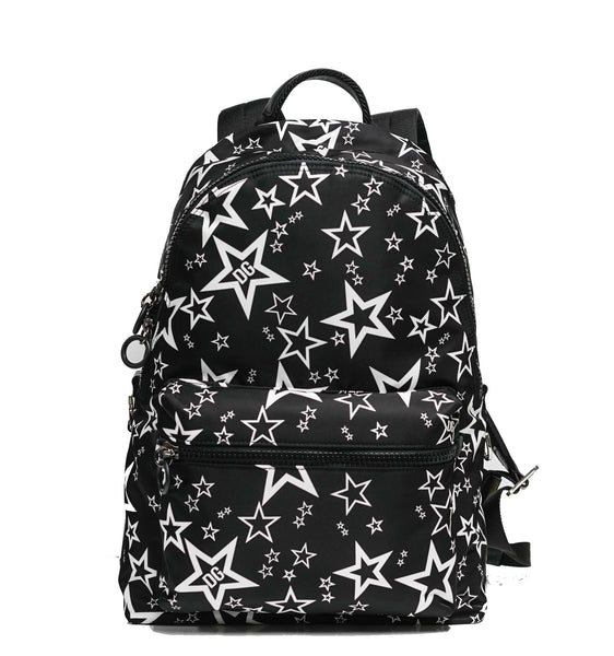 Dolce & Gabbana White & Black Star Backpack BM1607 - Now 30% OFF