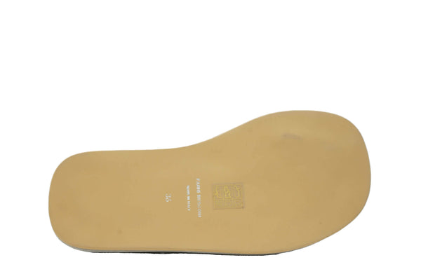 Fabio Rusconi Women's Grey Leather & Suede Flat Slip On EVA