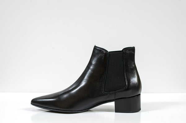 Fabio Rusconi Women's Black Leather Ankle Boot F5559