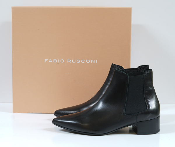 Fabio Rusconi Women's Black Leather Ankle Boot F5559