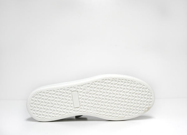 Morelli Women's White & Platinum Leather Sneaker 50750