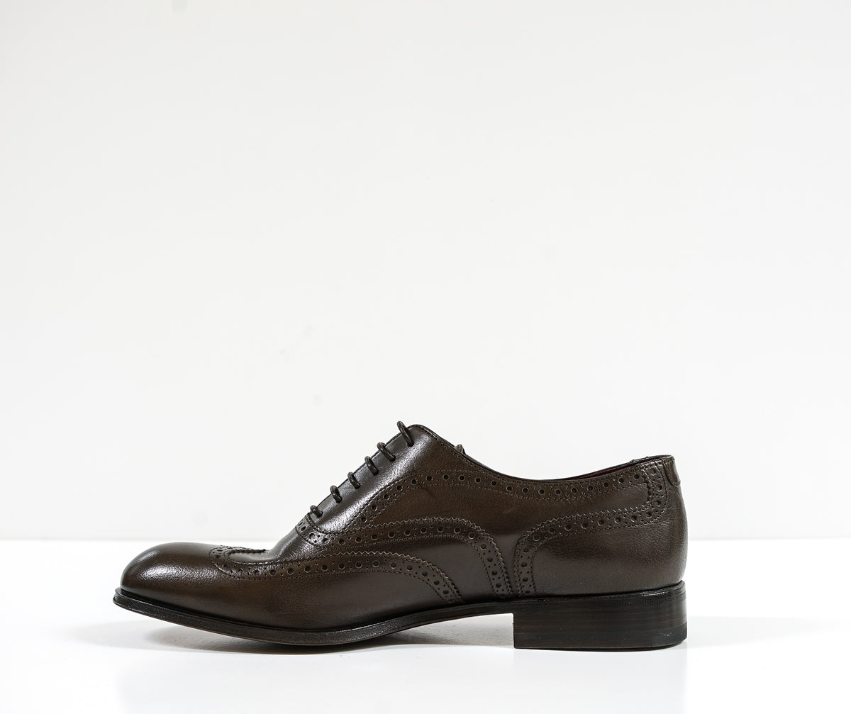 Moreschi Silver Line Men's Brown Detail Leather Lace Up 228702 30
