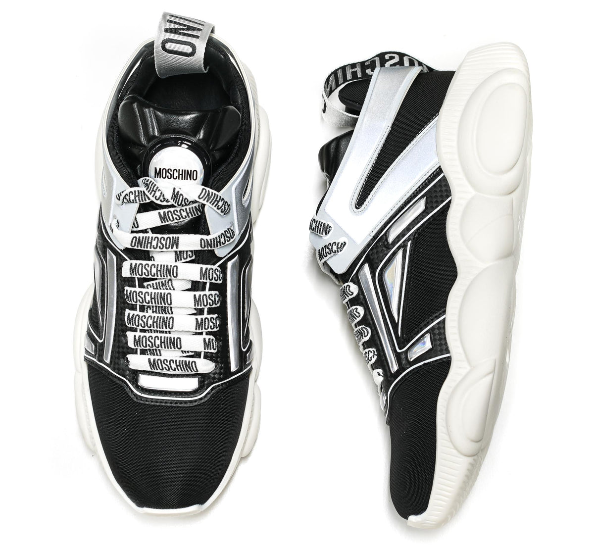 Moschino Sneakers Men Price Moschino Men's Black Silver Sneaker