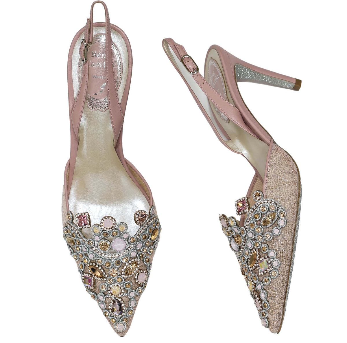 Rene Caovilla Women's Rose Vintage Shoe Veneziana C10883 40% Off