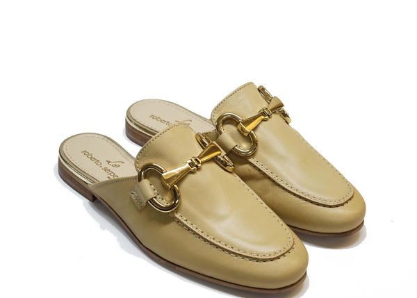 Roberto Serpentini Women’s Camel Chain Leather Mule 1097