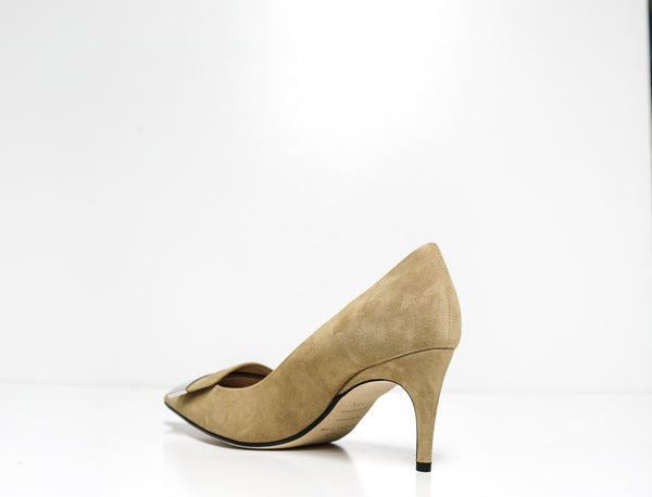 Sergio Rossi Women's Suede Cappuccino Pump A78950 63% off