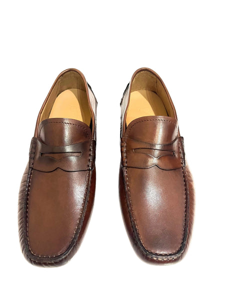 Stefano Stefani Men's Brandy Leather Moccasin 11898 40% OFF