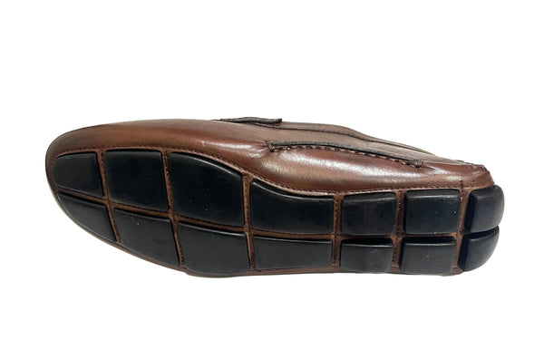 Stefano Stefani Men's Brandy Leather Moccasin 11898 40% OFF