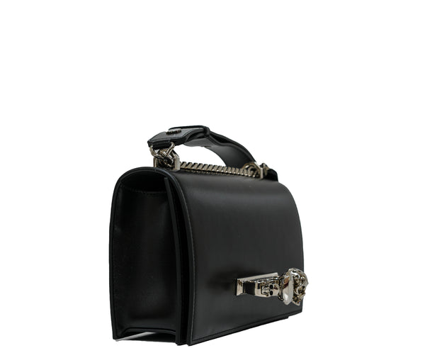 Alexander McQueen Black Jewelled Leather Satchel 757565 30% OFF