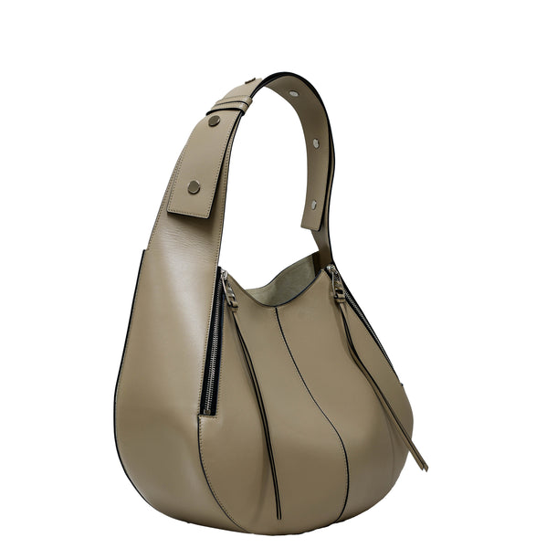 Alexander McQueen Camel Leather The Skull Hobo Bag 775914 30% OFF