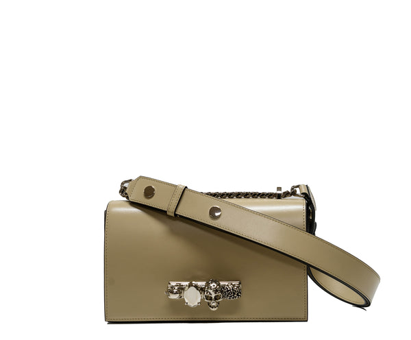 Alexander McQueen Camel Jewelled Leather Satchel 757565 30% OFF