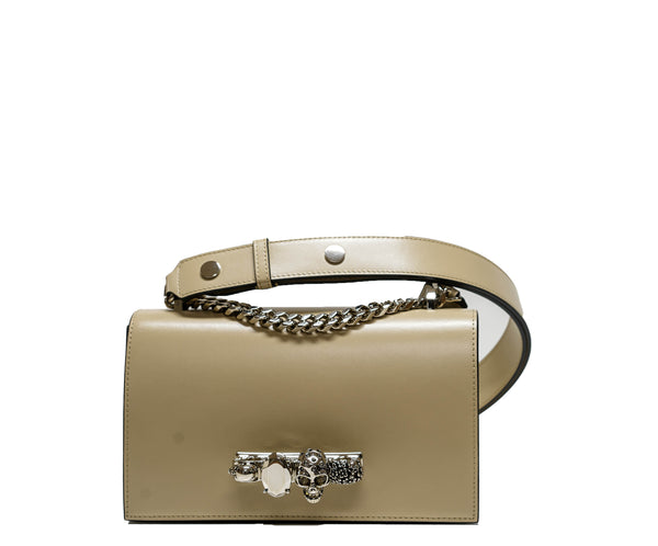 Alexander McQueen Camel Jewelled Leather Satchel 757565 30% OFF