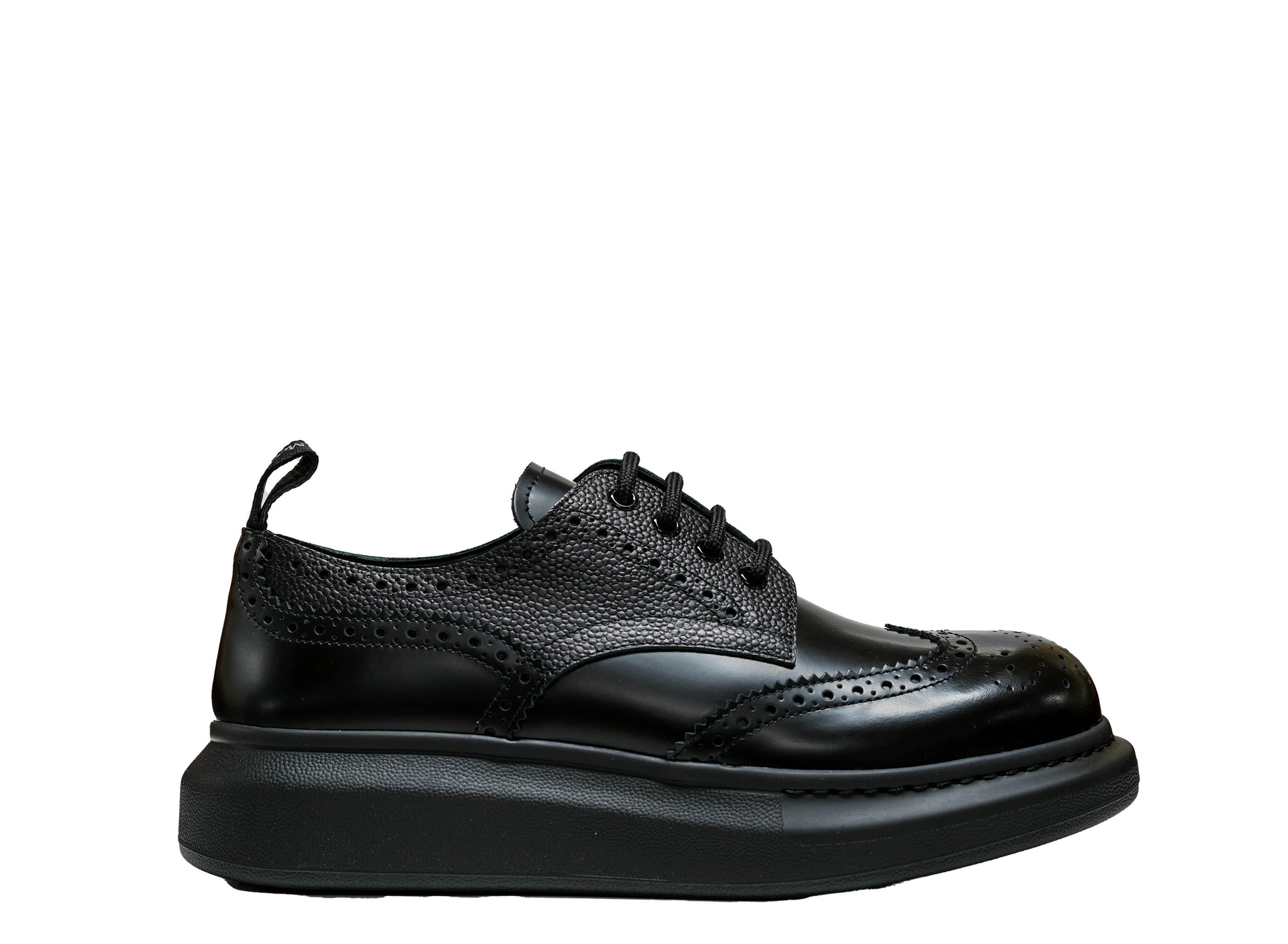 Alexander mcqueen black leather best sale