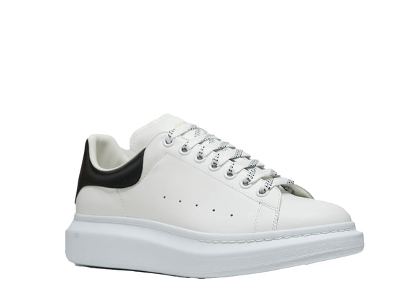 Alexander McQueen Men's White with Black Larry Sneaker 553680 30% OFF