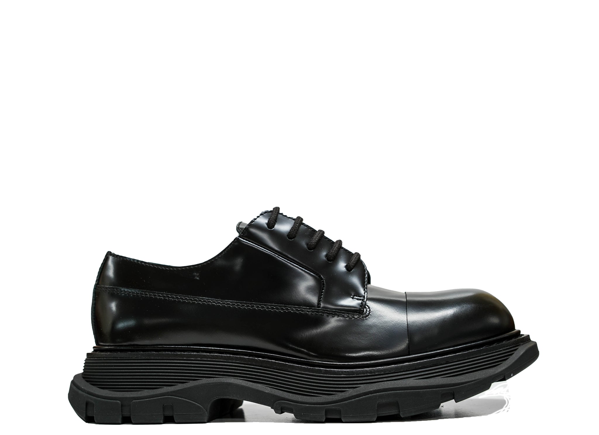 Alexander McQueen Men's Black Leather Derby Lace Up 782442 - 30% OFF