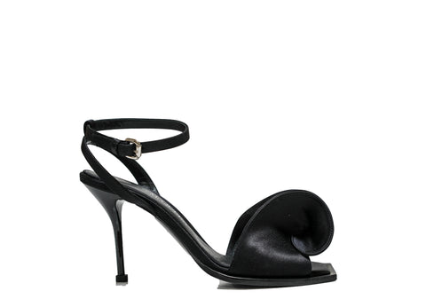 Alexander McQueen Women's Black Silk Sandals 780753 - 30% OFF