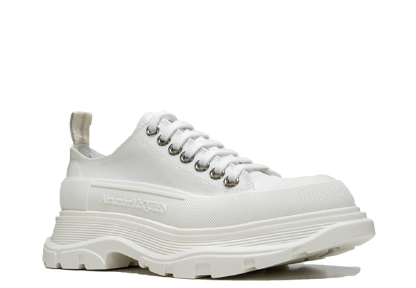 Alexander McQueen Women's White Canvas Sneakers 697072