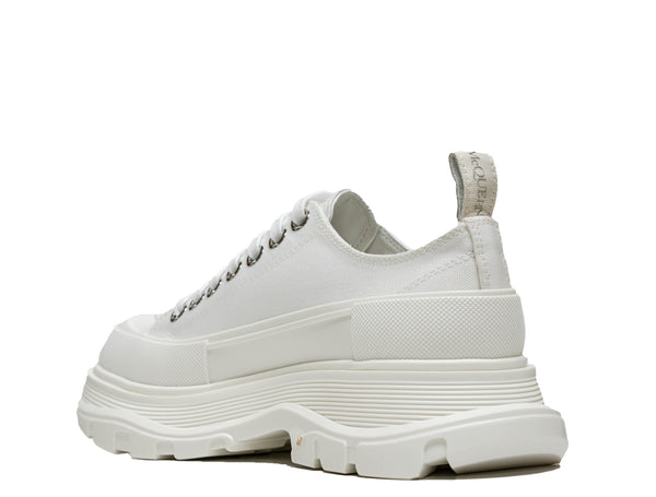 Alexander McQueen Women's White Canvas Sneakers 697072