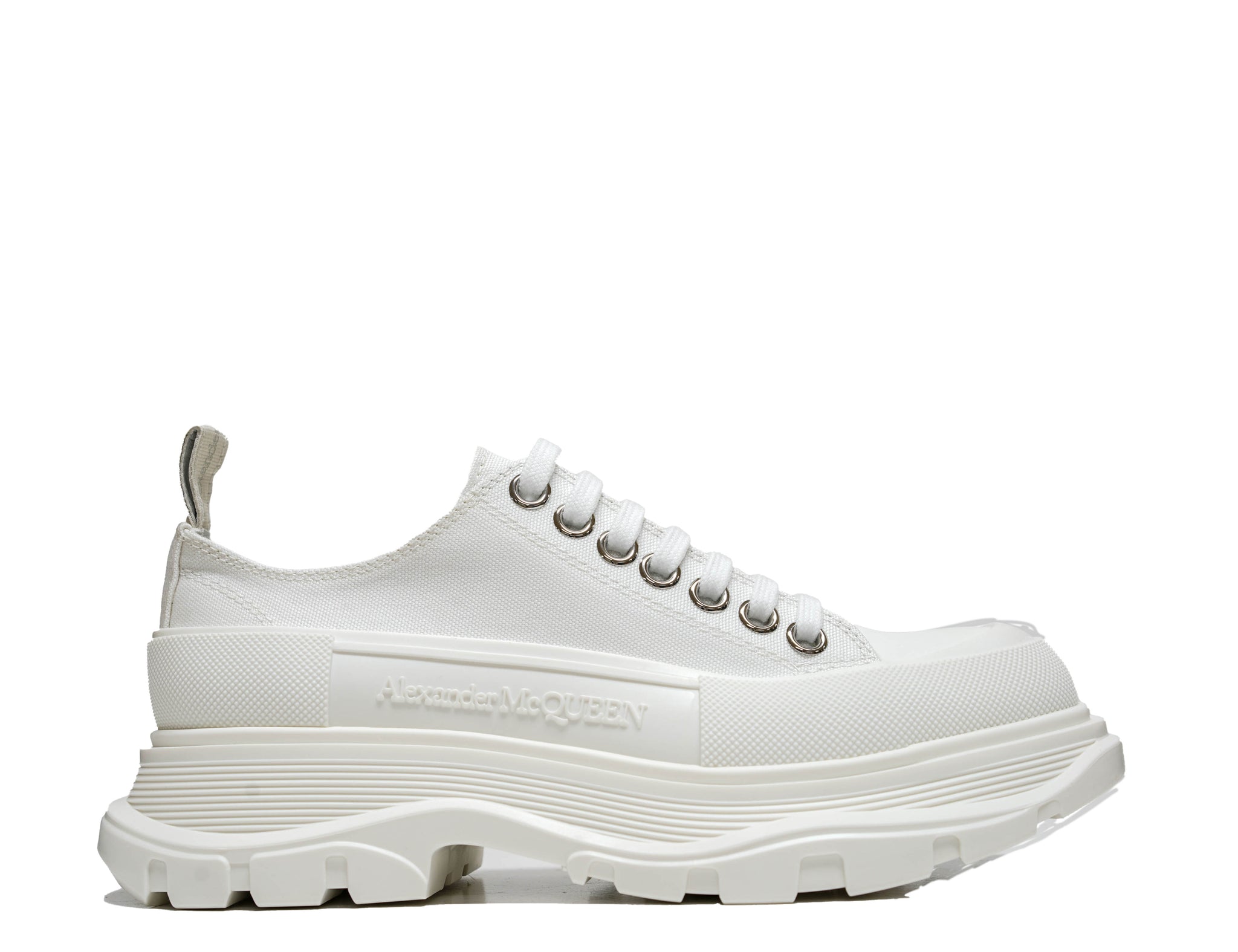 Alexander McQueen Women's White Canvas Sneakers 697072