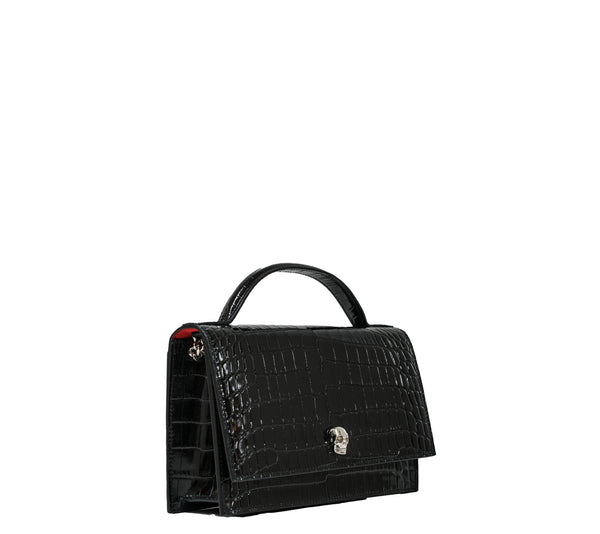 Alexander McQueen Black Leather Medium Skull Bag 732798 - 30% OFF