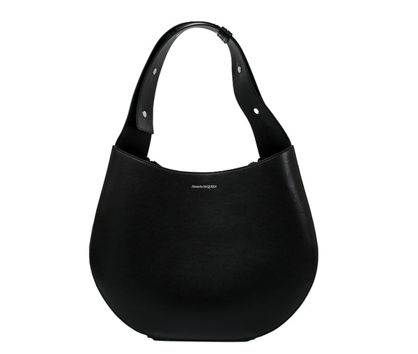 Alexander McQueen Black Leather The Skull Hobo Bag 775914  30% OFF