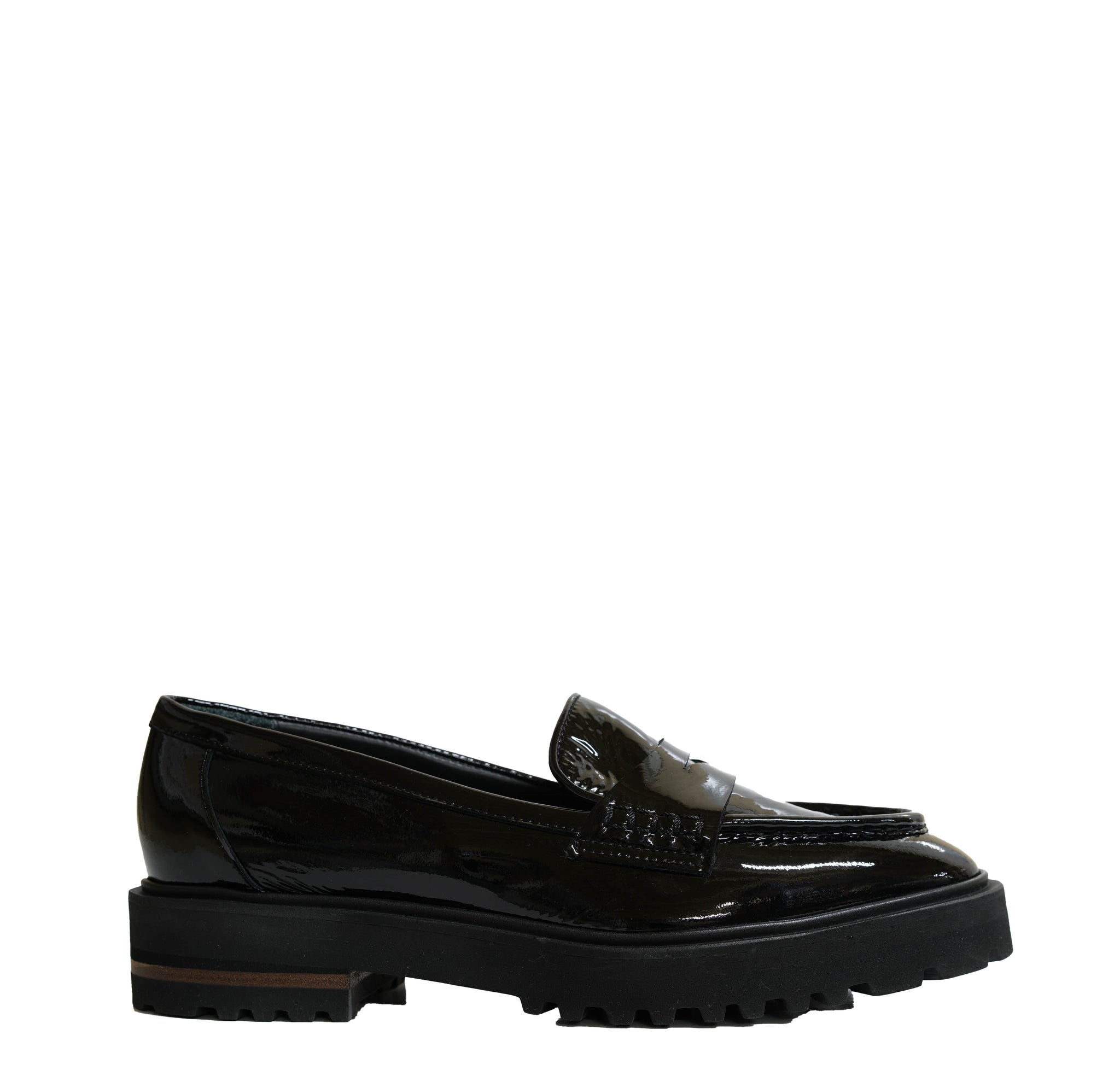 Bruglia Women’s Black Patent Leather Loafer 8716 30% off