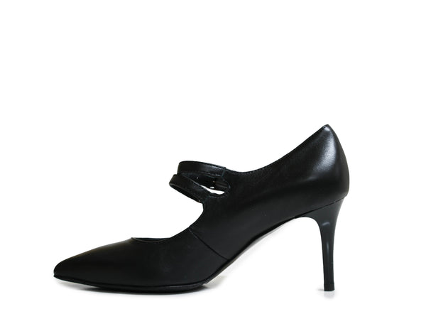 Bruglia Women’s Black Leather 2 Strap Shoe 6115 30% off