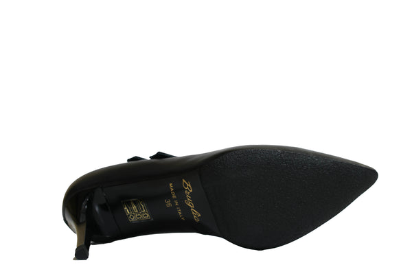 Bruglia Women’s Black Leather 2 Strap Shoe 6115 30% off