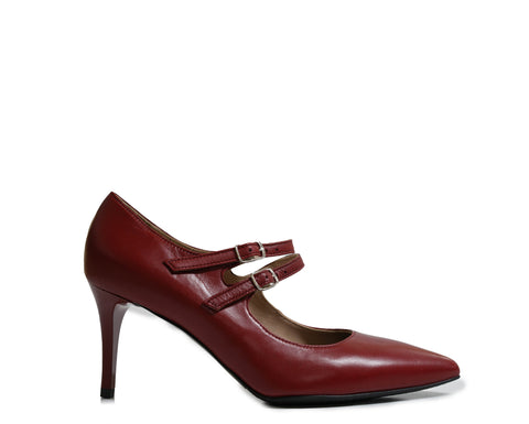 Bruglia Women’s Bordo Leather 2 Strap Shoe 6115 30% OFF