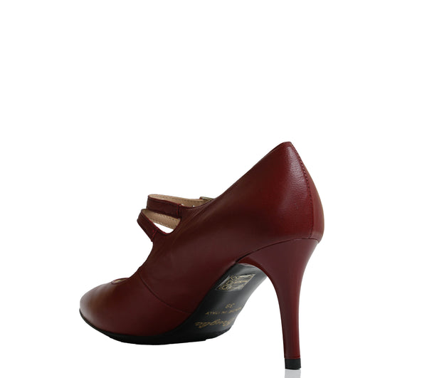 Bruglia Women’s Bordo Leather 2 Strap Shoe 6115 30% OFF