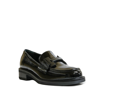 Bruglia Women’s Black Bar Patent Leather Loafer 8908 30% off