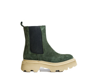 Bruglia Women’s Green Suede Pull On Boot 8735 30% OFF