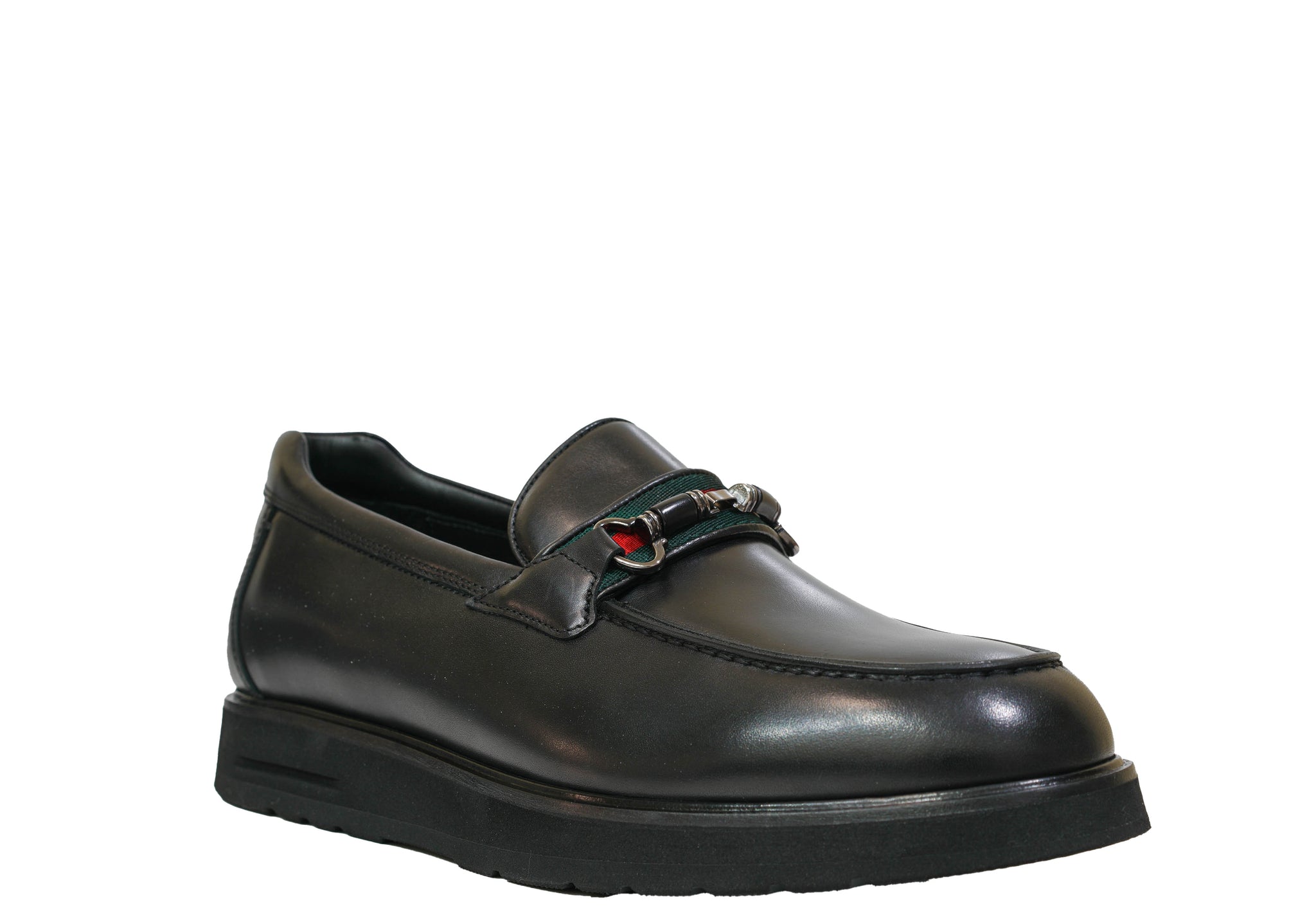 ROBERTO SERPENTINI 55020 Black Leather Loafers Classic Shoes 8802 Roberto Serpentini Loafers / Brown – Rina main image 4