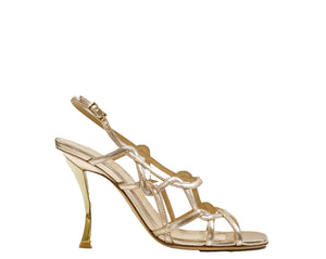 Christian Dior Rose Gold Leather Sandal KCQ777