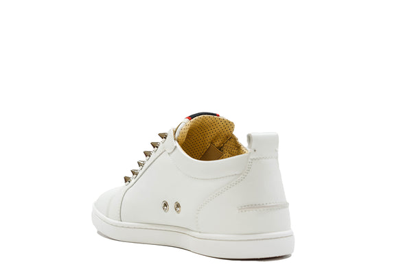 Christian Louboutin Women's White Leather Sneaker FAV Pique A Vontade 1230950