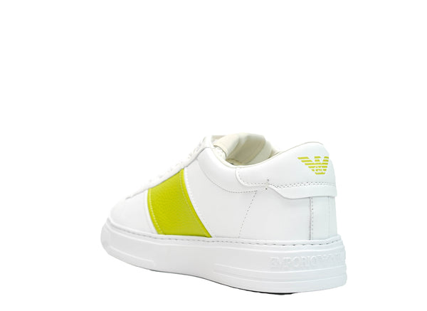 Emporio Armani Men's White & Green Sneakers X4X570 20% OFF