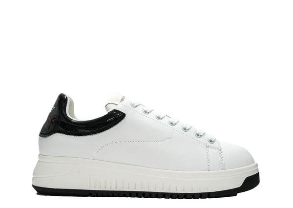 Emporio Armani Men's White & Black Sneakers Shoe X4B125