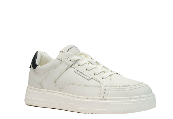 Emporio Armani Men's White & Deep Blue Sneakers X4X568 20% OFF